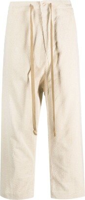 Corduroy Straight-Leg Trousers-AC