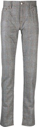 Checked Straight-Leg Trousers-AB