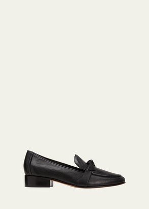 Clarita Leather Knot Loafers