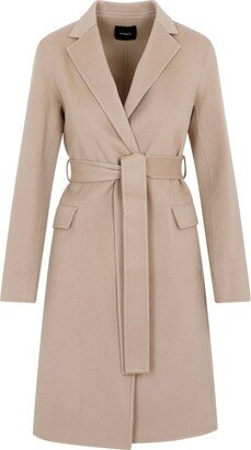 Long Sleeved Belted Coat-AA