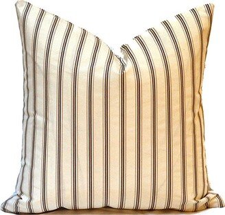 Sale 12x12 Indoor Pillow Covers Decorative Home Decor Designer Throw Brown Silk Stripe