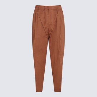 Brown Chocolate Cotton Stretch Pants