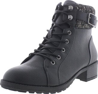 Gaiel Womens Zipper Ankle Combat & Lace-up Boots