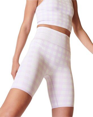 Gingham Womens Checkered High Waist Bike Short