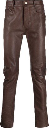 Skinny-Cut Leather Trousers-AD