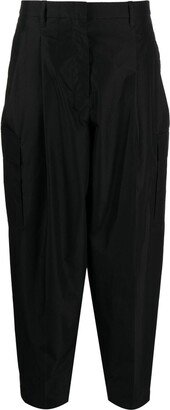 Pleat-Detail Tapered Trousers-AE