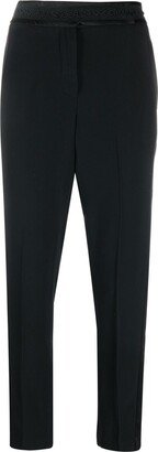 ERMANNO FIRENZE Logo Embroidered Waistband Trousers