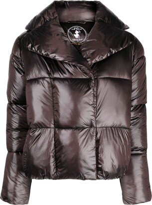 Bleached-Effect Puffer Jacket