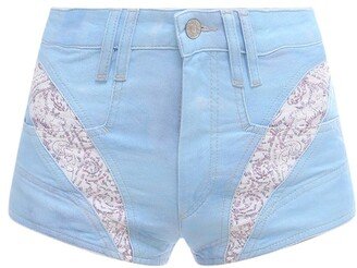 Neida Patchwork Detailed Denim Shorts