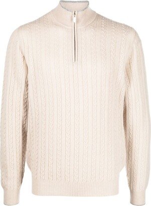 Cable-Knit Cashmere Jumper-AN