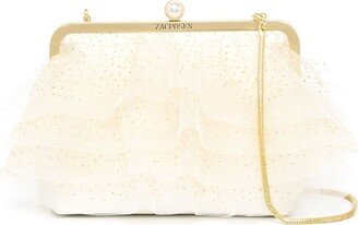 Lacey frame clutch bag