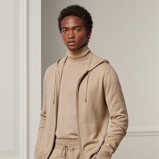 Ralph Lauren Wool-Cashmere Hooded Full-Zip Sweater