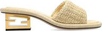 Open-Toe Woven Slip-On Sandals