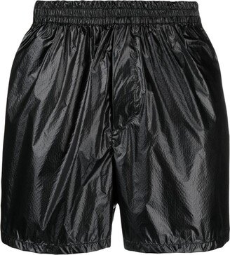 SAPIO High-Shine Elastic-Waistband Shorts