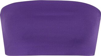 Jersey Bandeau Crop Top Top Purple