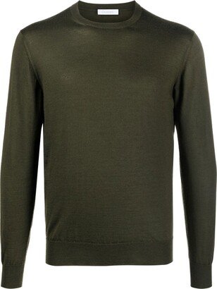 Forest Green Cashmere-silk Blend Jumper