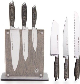 Schmidt Bros Cutlery Schmidt Brothers Cutlery Bonded Ash 7pc Knife Block Set