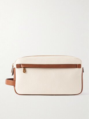 Two-Tone Leather Wash Bag