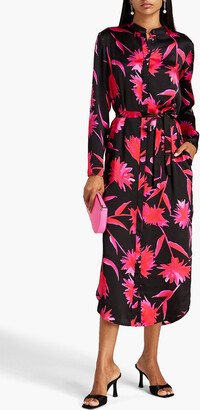 Molly floral-print silk-satin midi dress