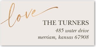 Address Labels: Peaceful Loving Wishes Address Label, Beige, Address Label, Matte