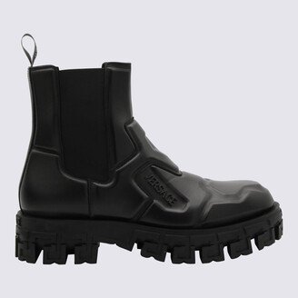Black Leather Chelsea Boots-AN