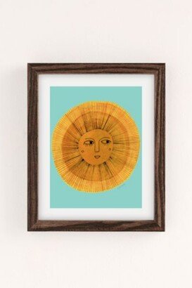 Sewzinski Sun Drawing Gold And Blue Art Print