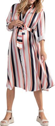 Normandie Stripe Maternity/Nursing Shirtdress