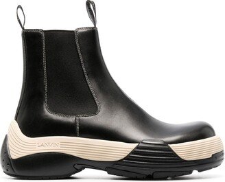 Black Flash-X Leather Chelsea Boots