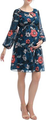 Jupiter Long Sleeve Maternity Babydoll Dress