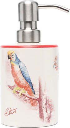 Parrot-Print Ceramic Soap Dispenser