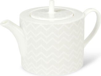 Porcelain Zig-Zag Pattern Teapot