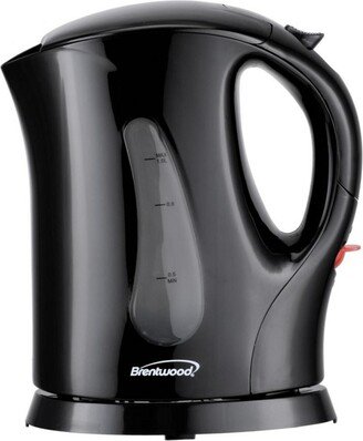 Brentwood 4 Cup 900 Watt Cordless Electric Tea Kettle in Black With Removable Mesh Filter