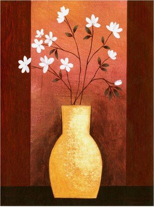 Pablo Esteban Jug Floor Vase on Burgundy Canvas Art - 36.5