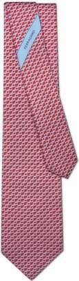 Sun-print silk tie-AA