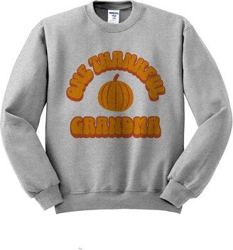 TeesAndTankYou One Thankful Grandma Sweatshirt Unisex Medium Grey