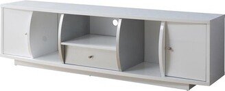 Gather Contemporary Wood 72-Inch TV Stand in Glossy White