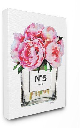 Glam Paris Vase with Pink Peony Canvas Wall Art, 24