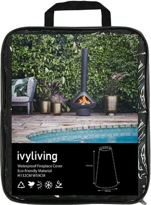 Ivyline Waterproof Cylinder Fireplace Cover with Eco-friendly Material Grey