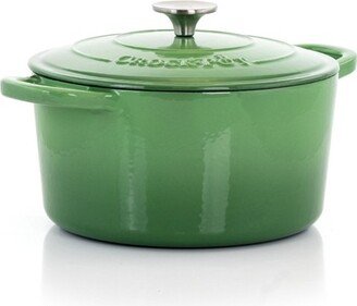 Crock-Pot Artisan 2 Piece 5 Quarts Enameled Cast Iron Dutch Oven in Pistachio Green