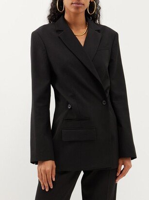 Tibau Double-breasted Wool Suit Jacket