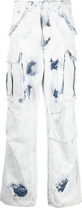 DARKPARK Acid-Wash Wide-Leg Jeans