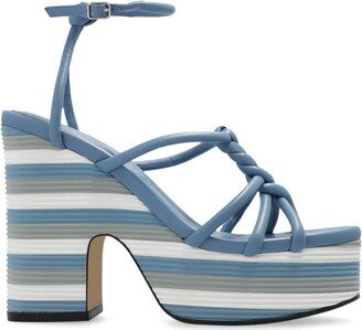 Clare Striped Platform Sandals