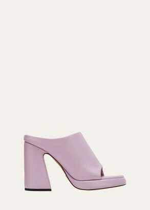 Forma Leather Platform Mule Sandals-AA