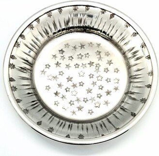 Handmade Pewter Cookie Plate With Stars For Santa Or Tea