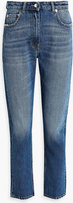 Shama distressed high-rise slim-leg jeans