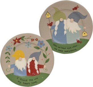 When We Have Each Other Gnome Plate 2 Asstd. - 9.75 in diameter