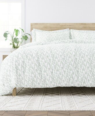 Kaycie Gray Shibori Chevron 3-Pc. Duvet Cover Set, Twin