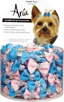 Maddie Dog Bows Canister 100 pieces