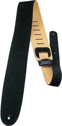 Perri's Leathers Ltd. Perri's 2-1/2 Suede Leather Guitar Strap Black