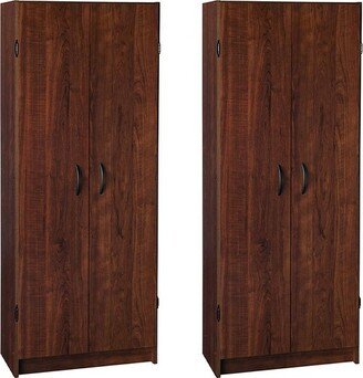 1308 Freestanding Organization Pantry Cabinet, Dark Cherry (2 Pack)